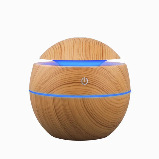 Humidifier Electric Air Aroma Diffuser Wood Ultrasonic 130ML Air Humidifier Essential Oil Aromatherapy