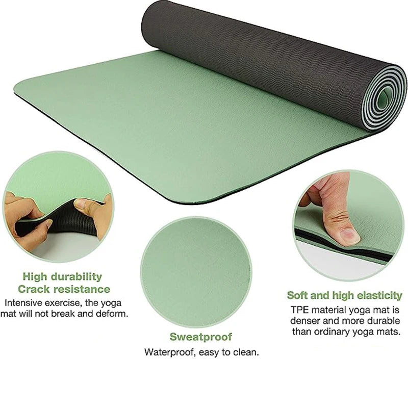 Thick two-color, non-slip Yoga Mat