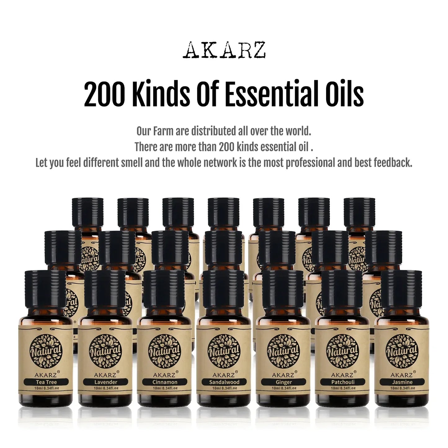 AKARZ Professional Flower Essential Oil Aromatic for Aromatherapy Diffusers and Face, Body, Skin Care Aroma Oil